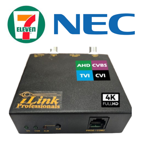 7 Eleven and NEC POS Text Inserter Overlay on CCTV Video HD DVR with Adaptor